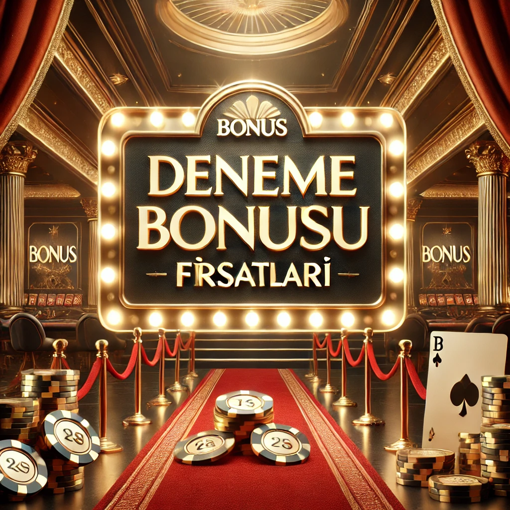 Metin: Lüks casino atmosferi, kırmızı halı ve VIP bonus fırsatları
